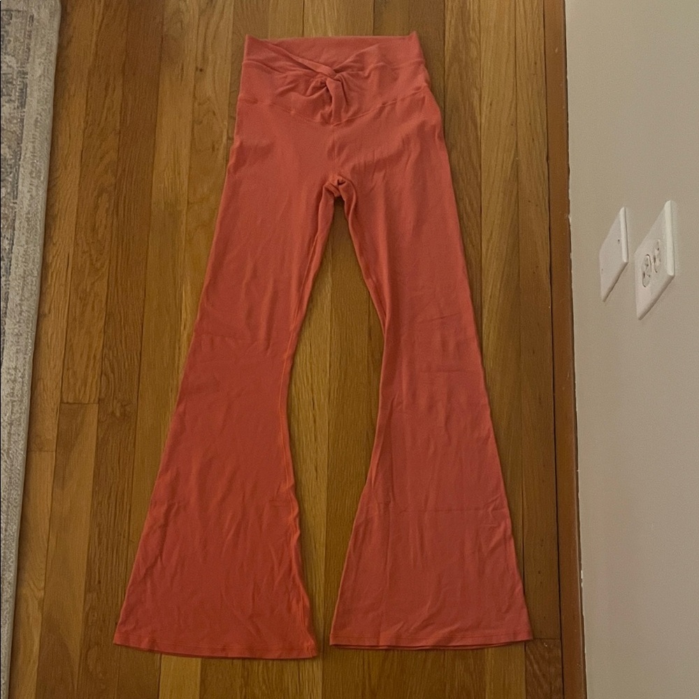 Stylish Coral Flared Leggings